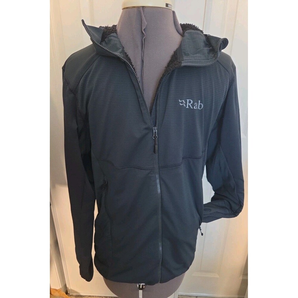 Rab Evolute Mens Small Hoodie Dark gray blue EUC